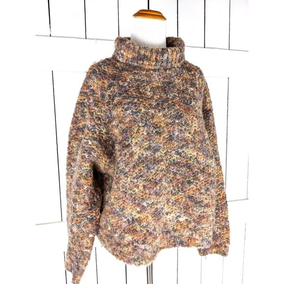 Vintage Gina Fiori chunky wool knit pullover turtleneck sweater - Picture 3 of 5